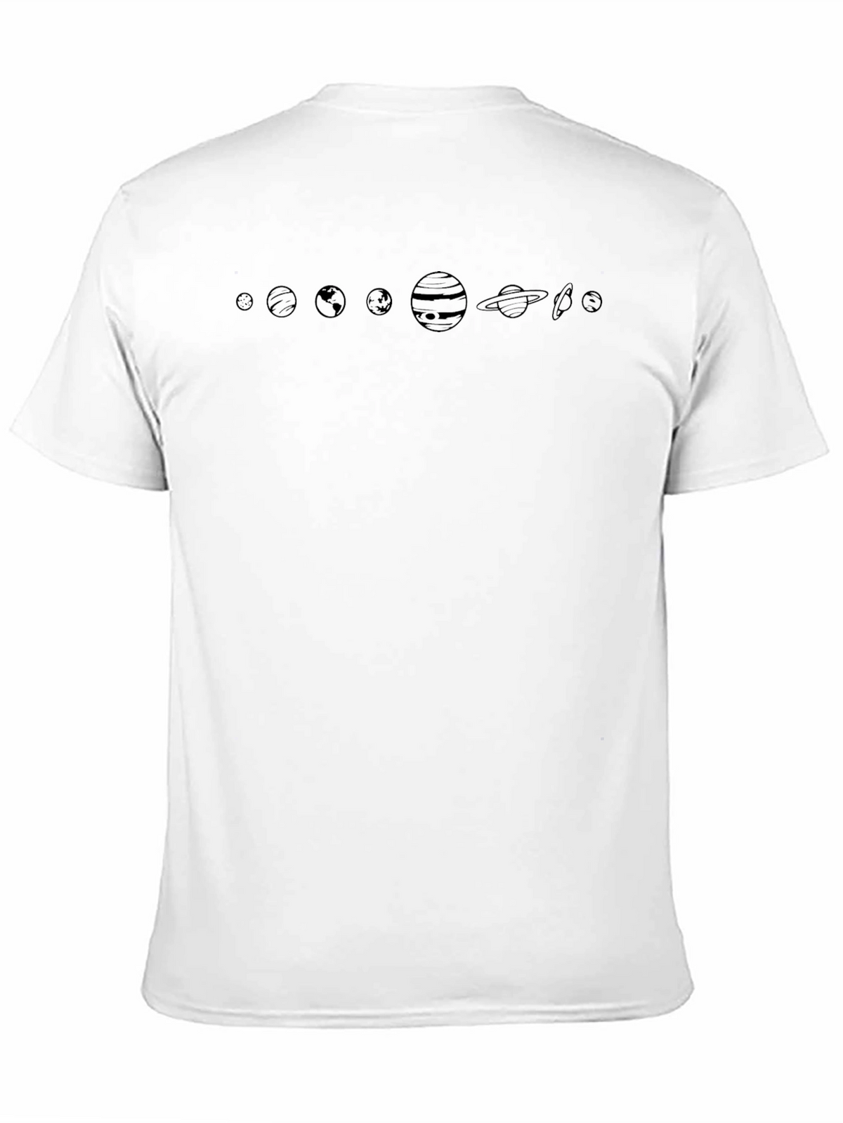 Planets Graphic Print Black T-Shirt