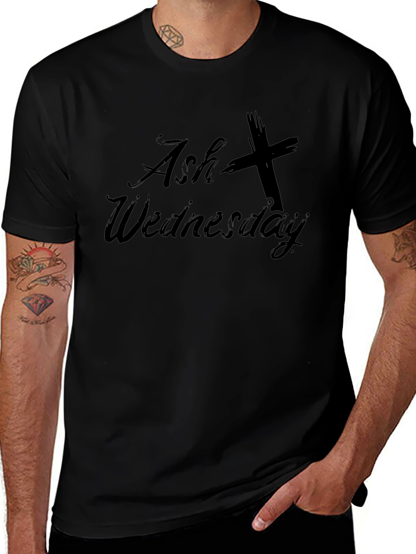 Ash Wednesday Graphic T-Shirt - Black