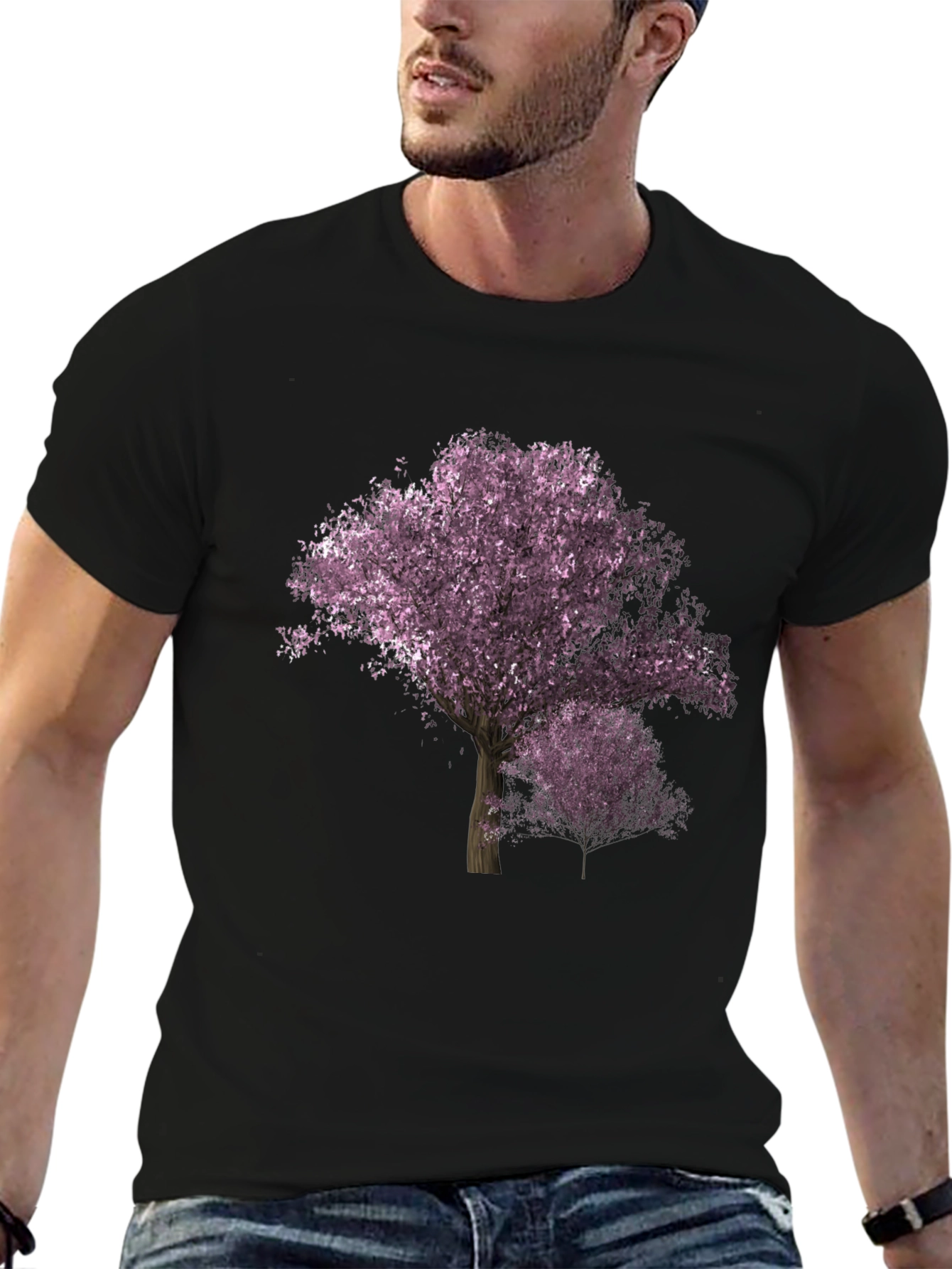 Blooming Tree Graphic Tee - Black