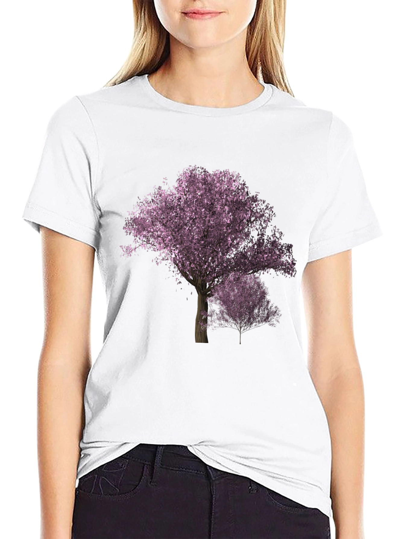Blooming Tree Graphic Tee - Black