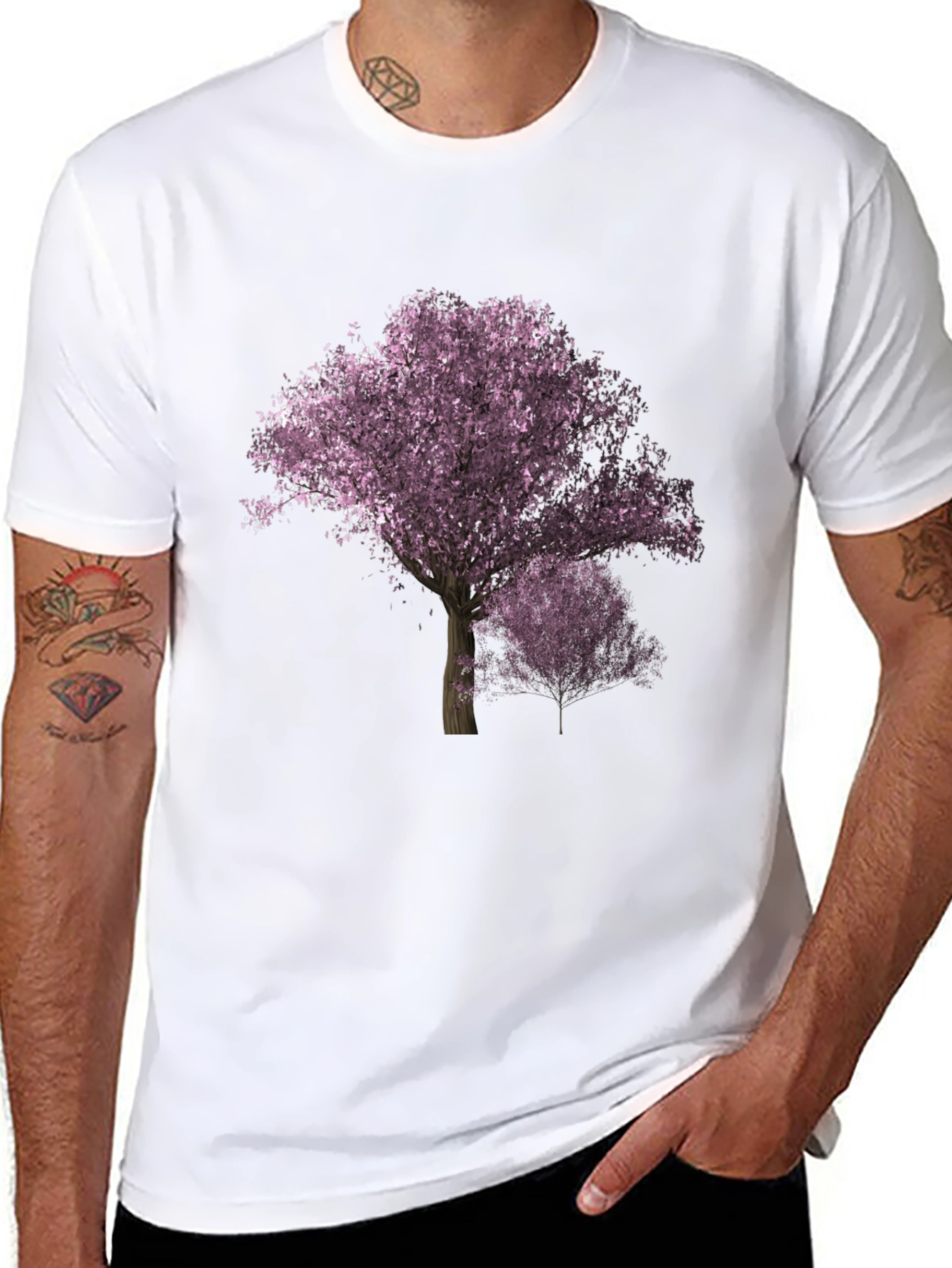 Blooming Tree Graphic Tee - Black