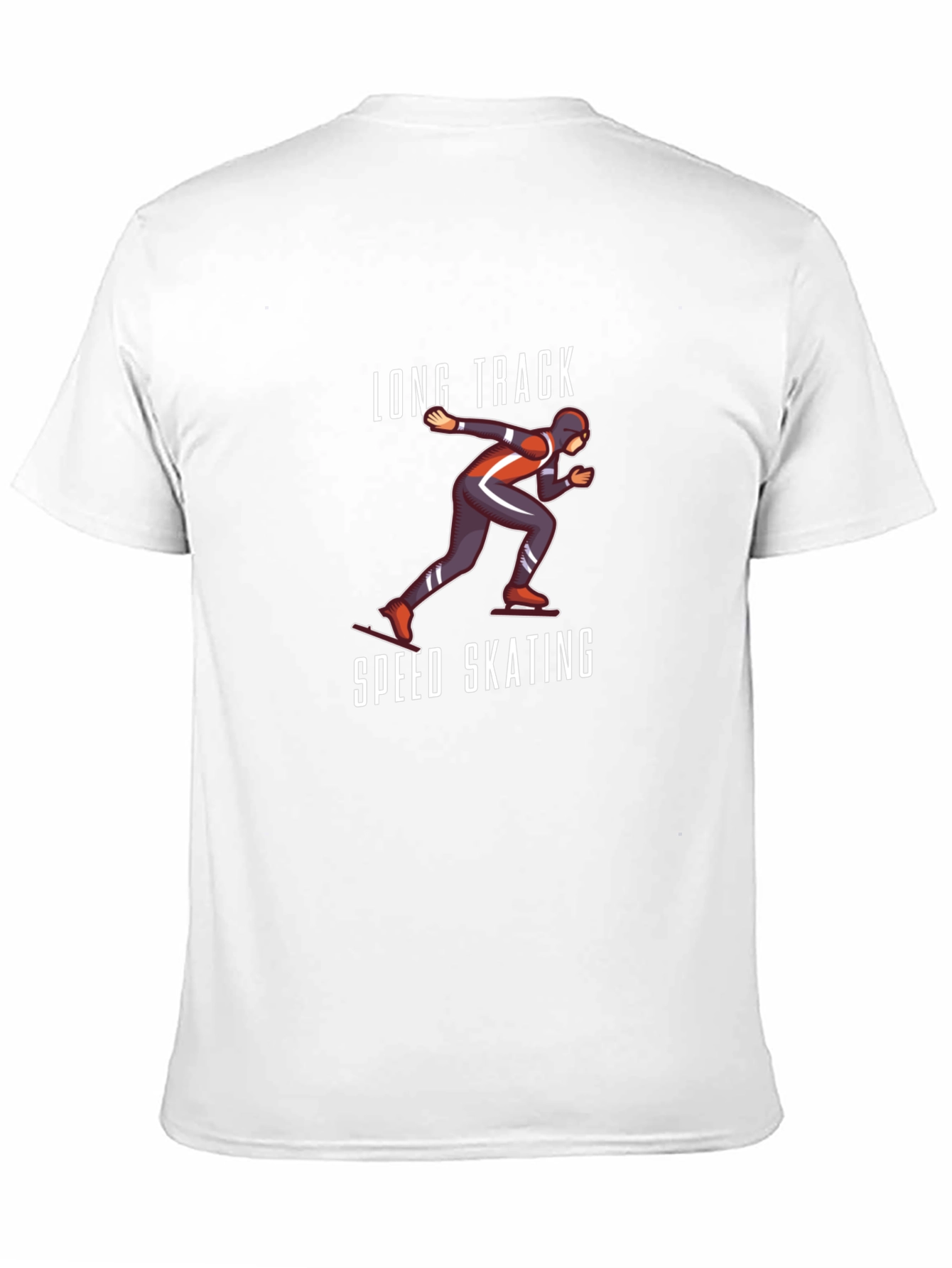 Long Track Speed Skating Black T-Shirt