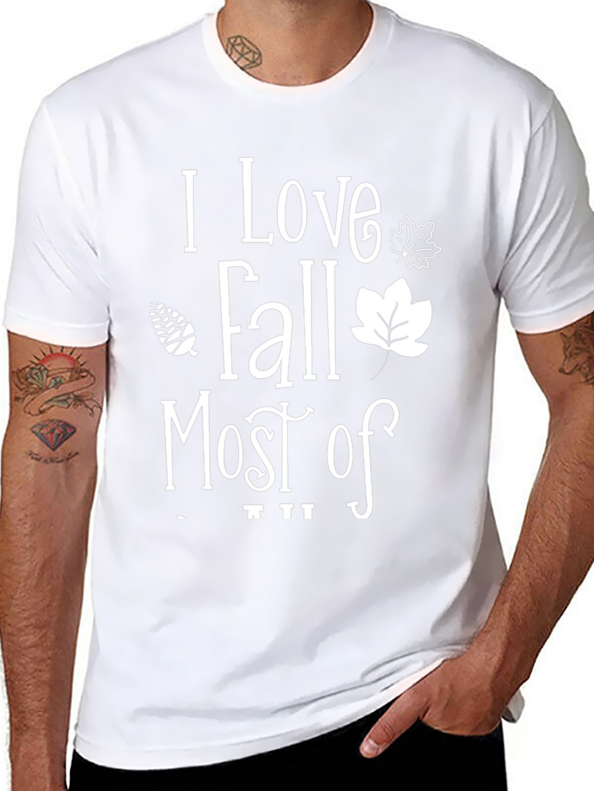 I Love Fall Most Of All Black Graphic Tee