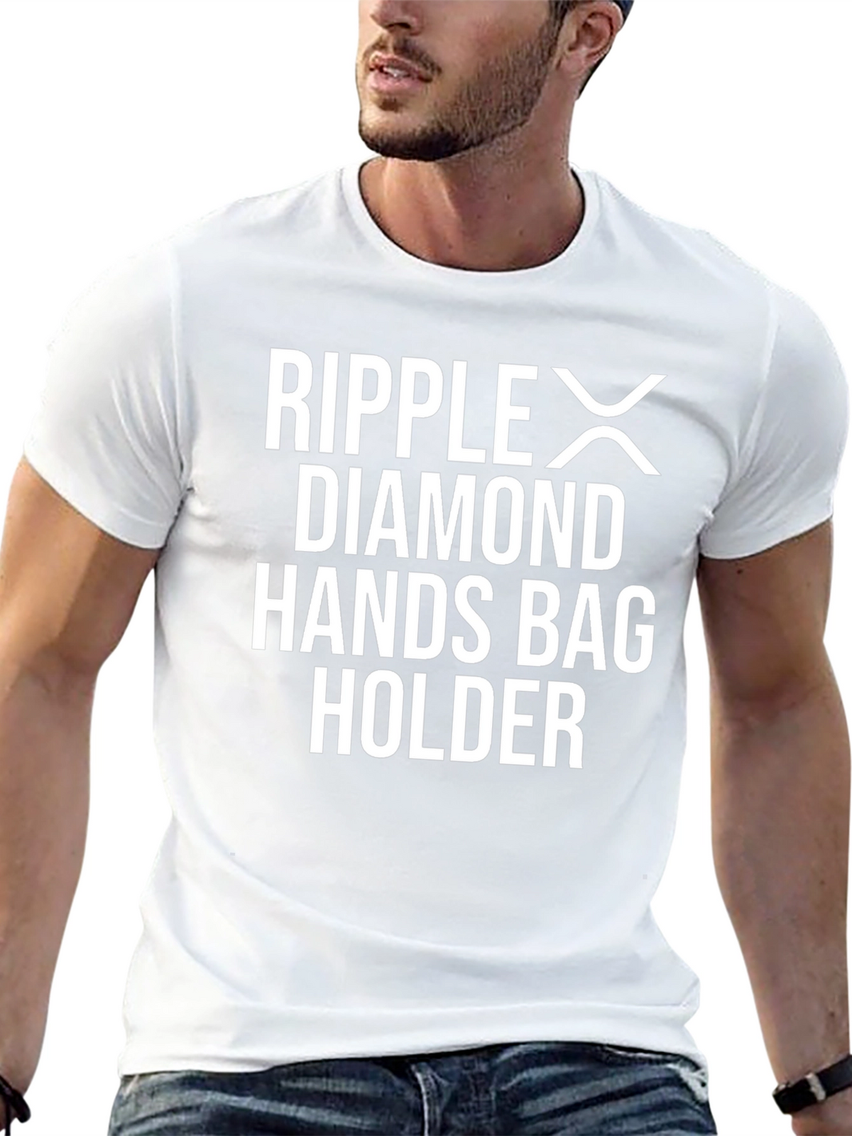 Ripple XRP Diamond Hands Bag Holder T-Shirt
