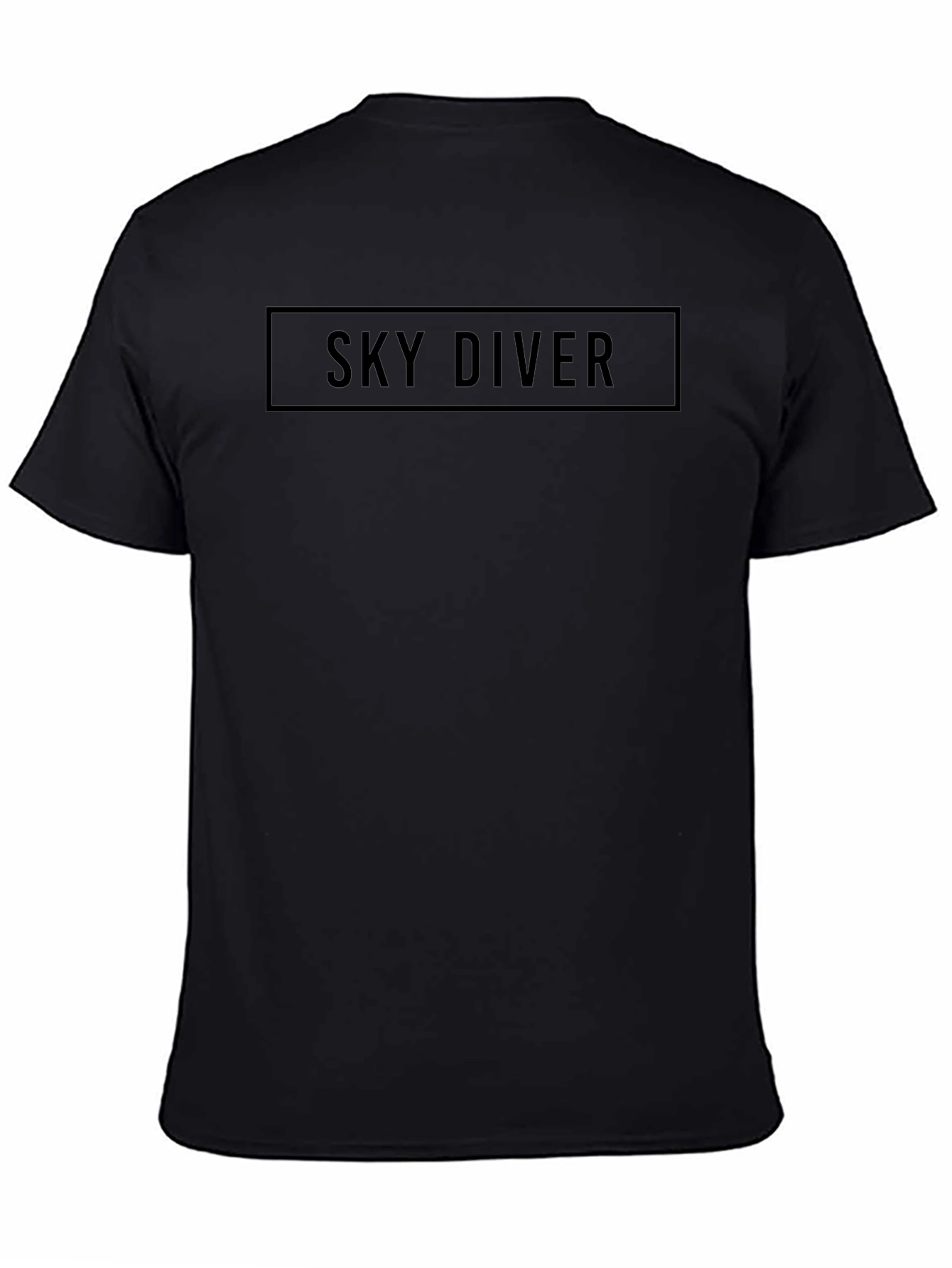 Sky Diver Black Tee - Statement Graphic T-Shirt