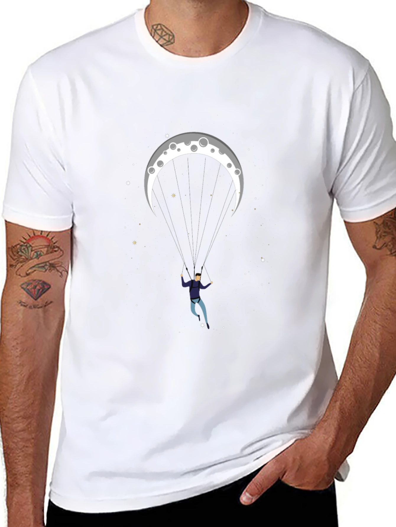 Lunar Skydiving Graphic Tee