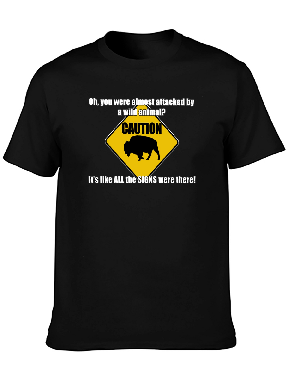 Caution Wild Animal Graphic T-Shirt