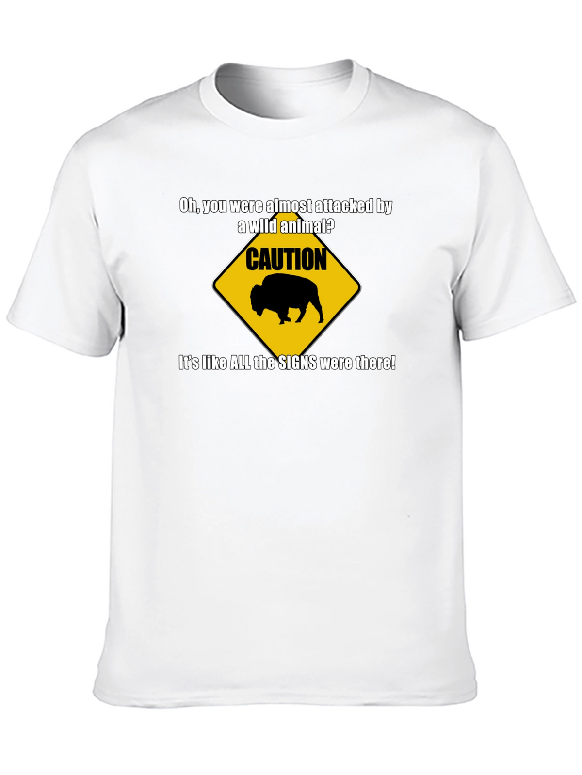 Caution Wild Animal Graphic T-Shirt