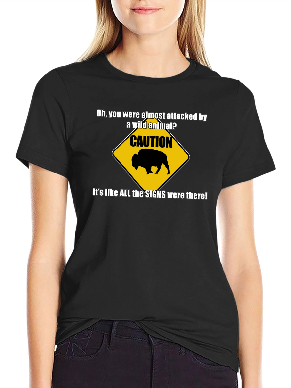 Caution Wild Animal Graphic T-Shirt