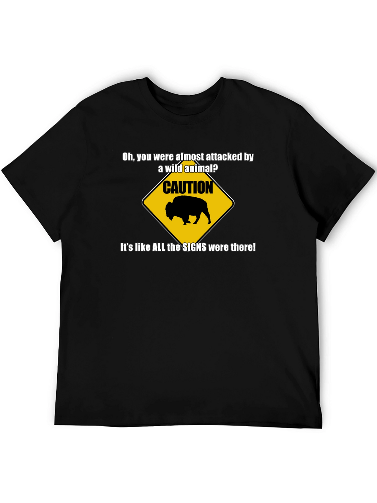 Caution Wild Animal Graphic T-Shirt