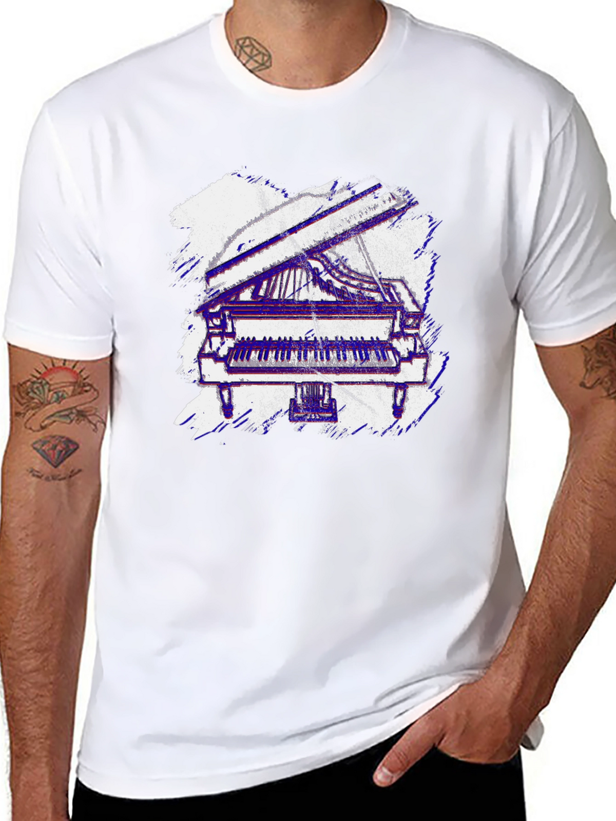 Piano Graphic Tee - Musicians Style