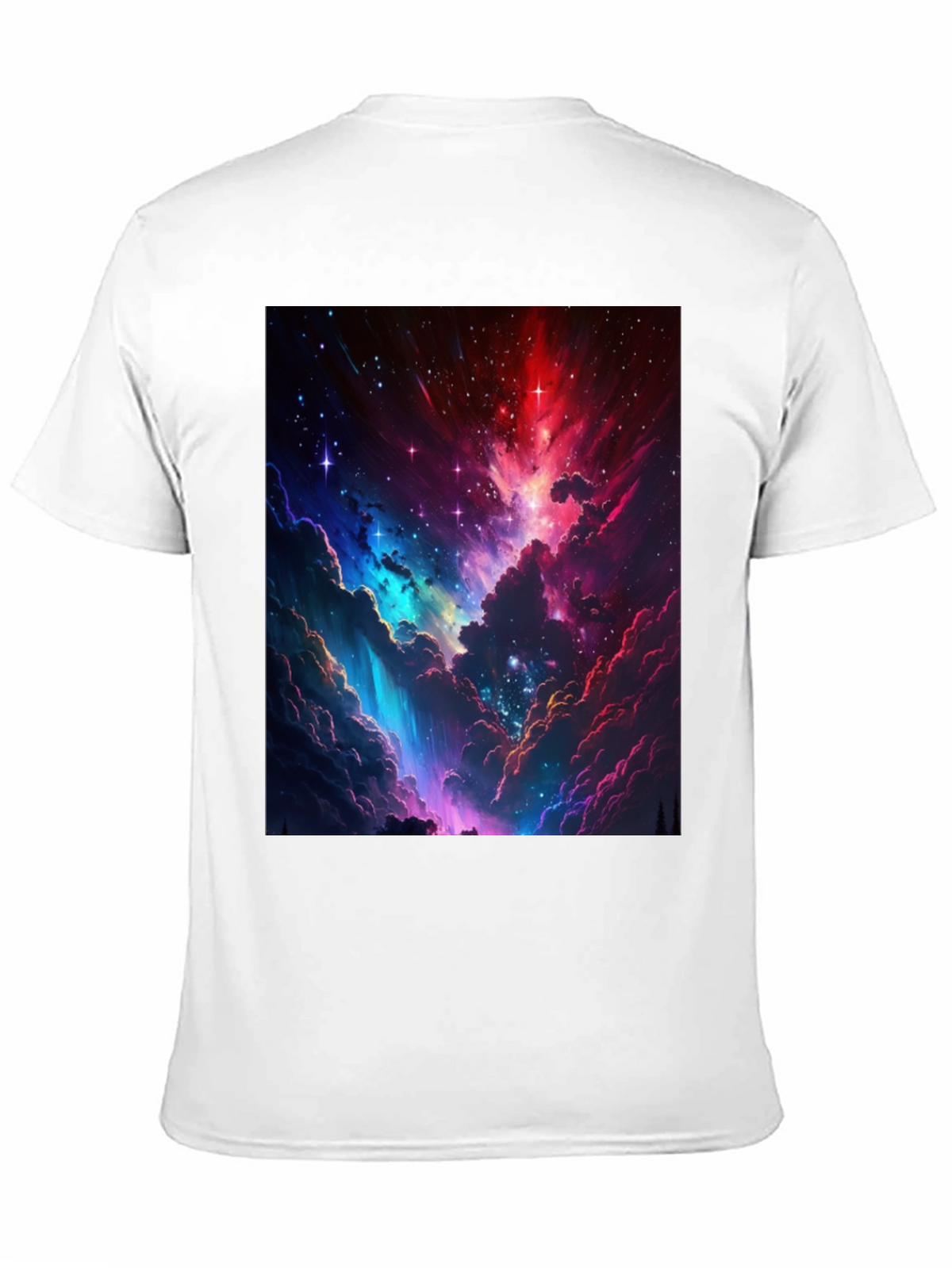 Nebula Print Black T-Shirt: Stellar Style