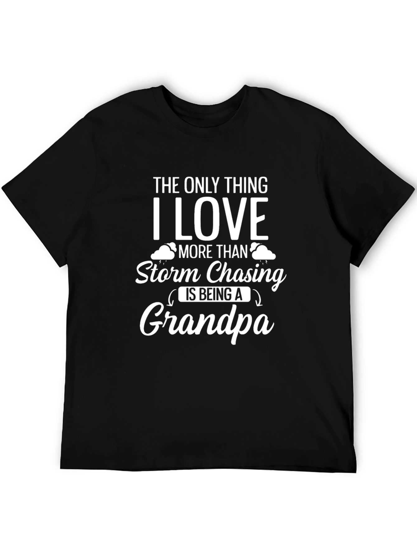 Storm Chasing Grandpa Graphic Tee - Black