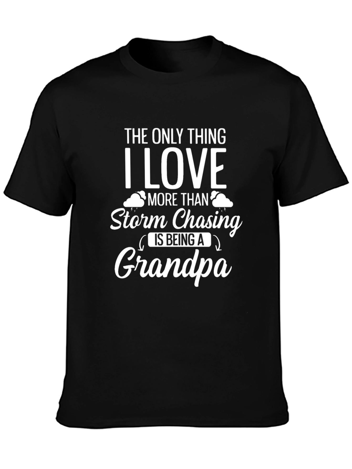 Storm Chasing Grandpa Graphic Tee - Black