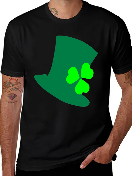 St. Patricks Day Top Hat Shamrock Graphic Tee