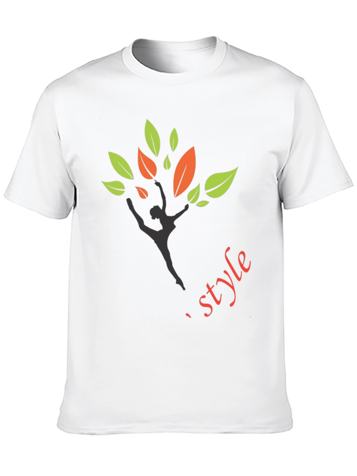 Stylish Black T-Shirt with Dancer Tree Design