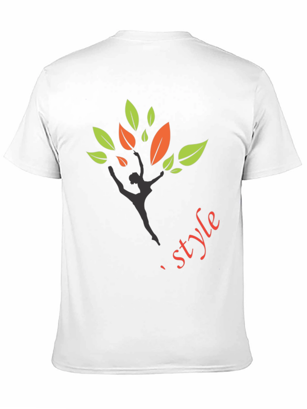 Stylish Black T-Shirt with Dancer Tree Design