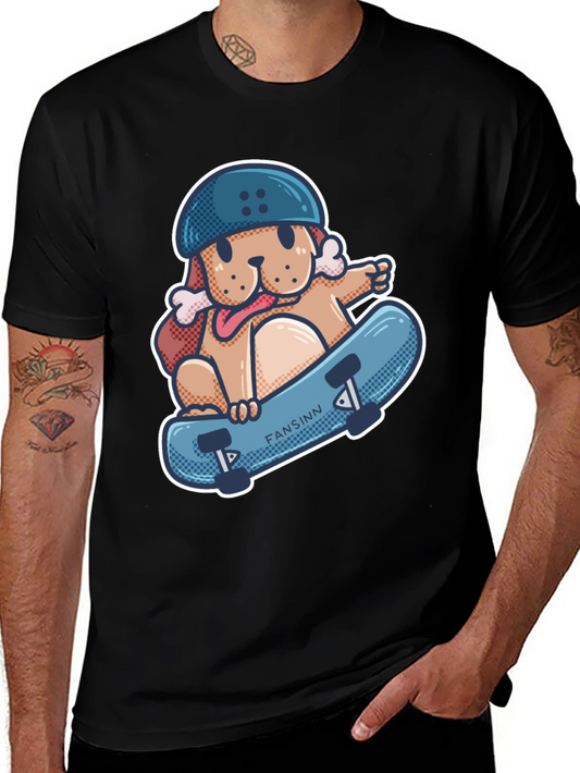 Dog Skateboard T-Shirt - Cool Graphic Tee