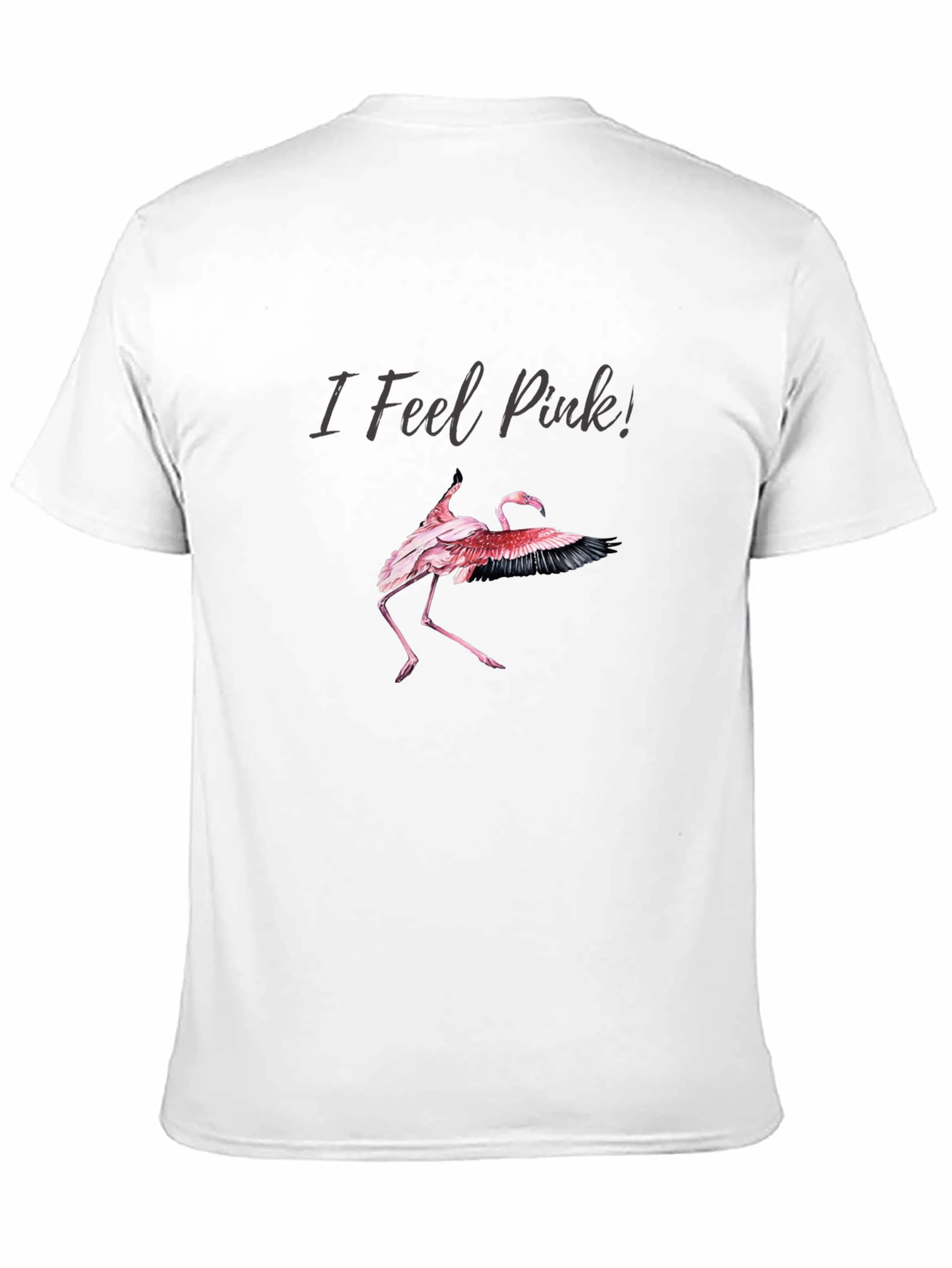 I Feel Pink Flamingo Graphic Tee - Black