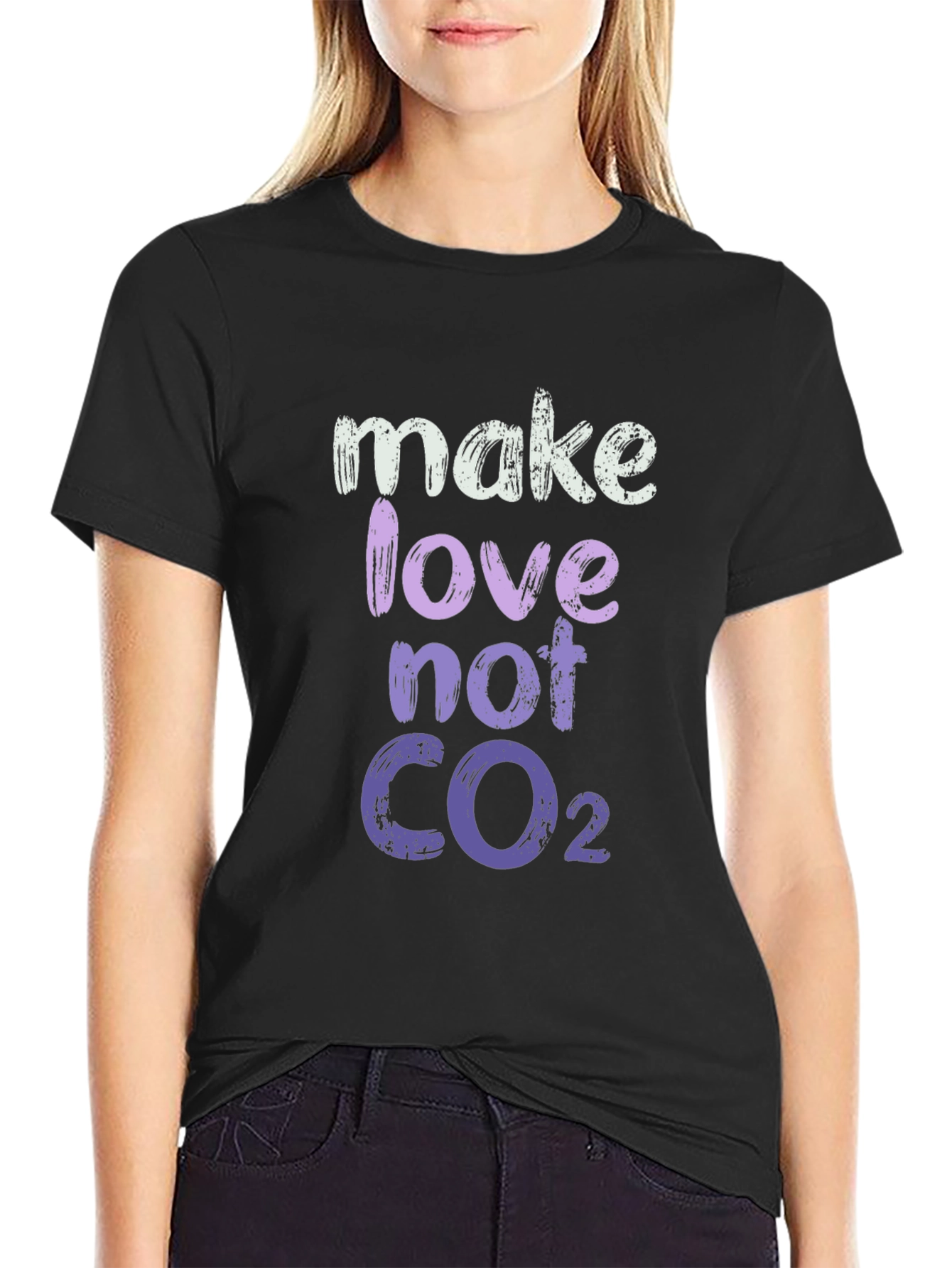 Make Love Not CO2 Graphic Tee - Eco-Friendly Fashion