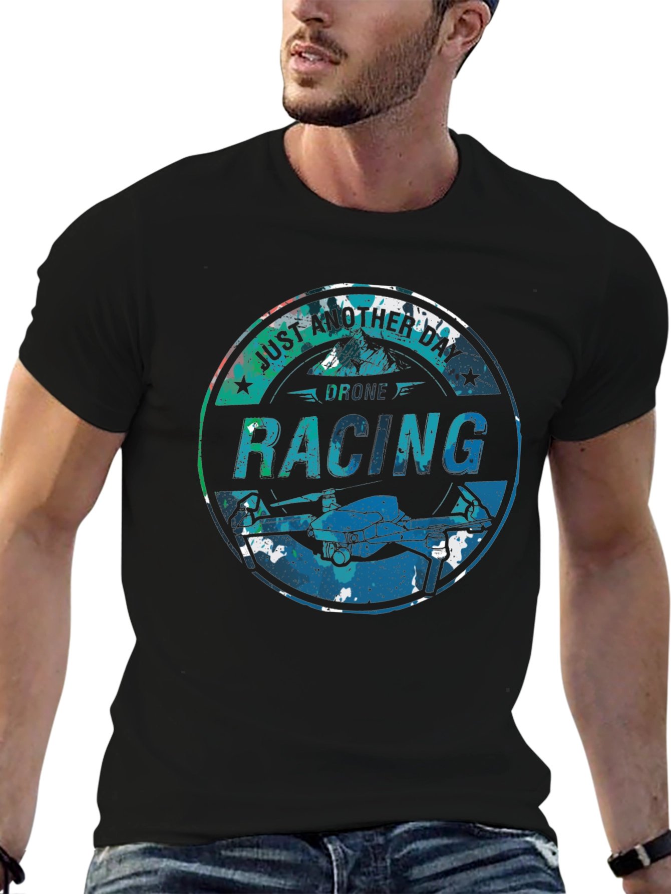 Drone Racing T-Shirt - Just Another Day Design