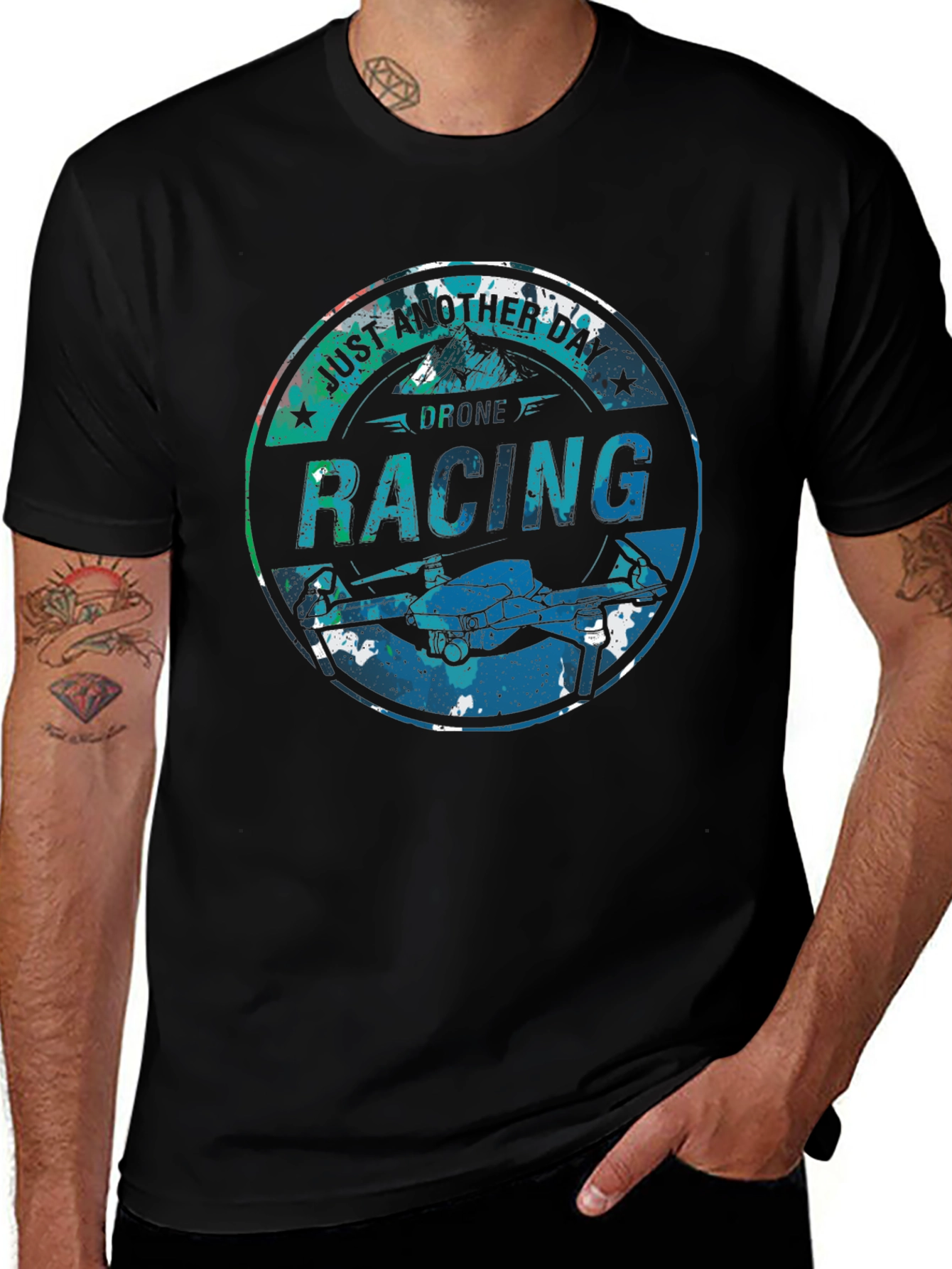 Drone Racing T-Shirt - Just Another Day Design