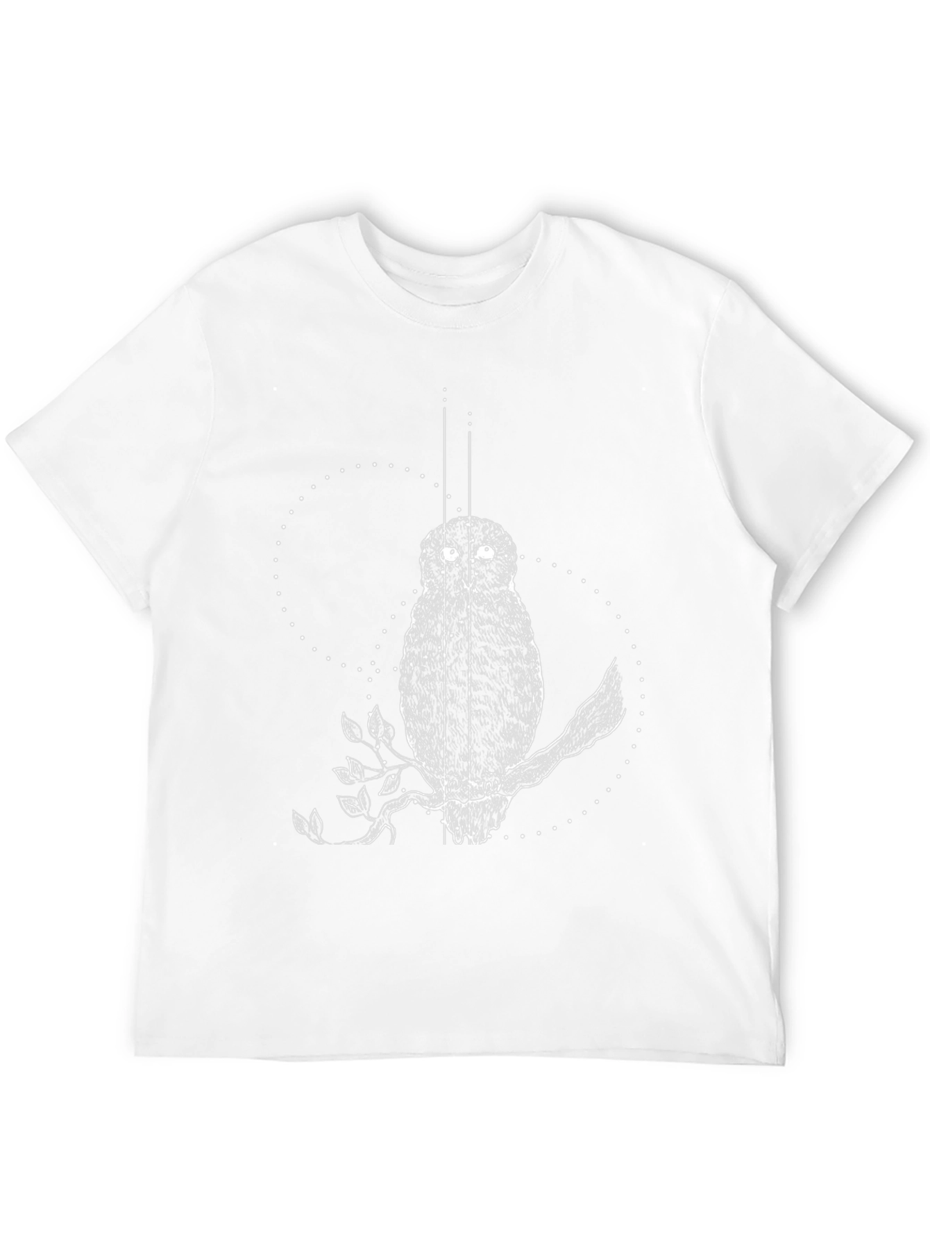 Owl Graphic Tee - Black Cotton T-Shirt