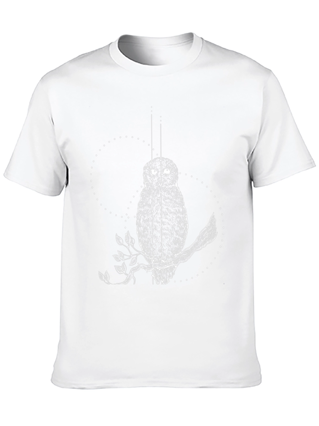 Owl Graphic Tee - Black Cotton T-Shirt