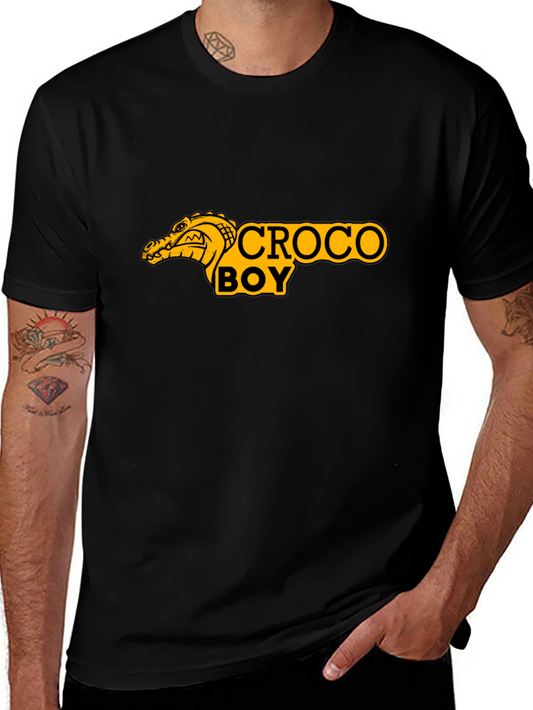 Croco Boy Graphic T-Shirt - Black Cotton Tee