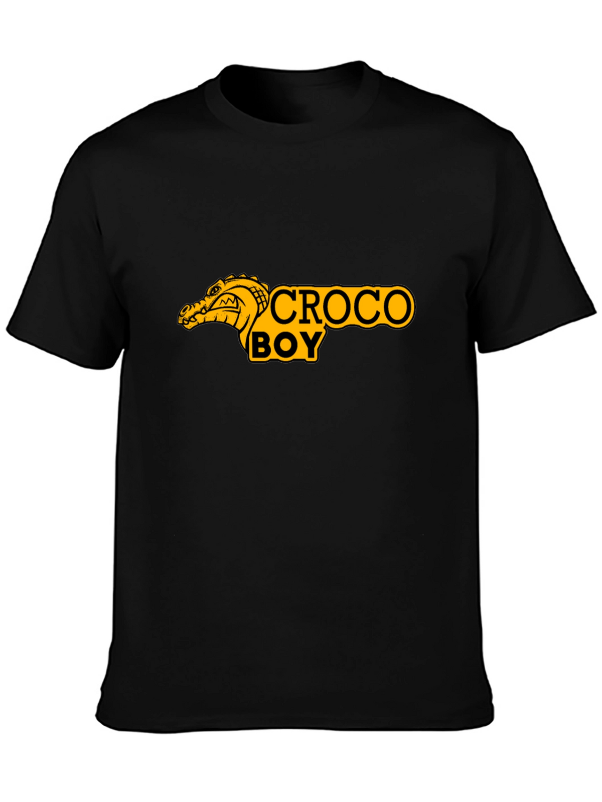 Croco Boy Graphic T-Shirt - Black Cotton Tee