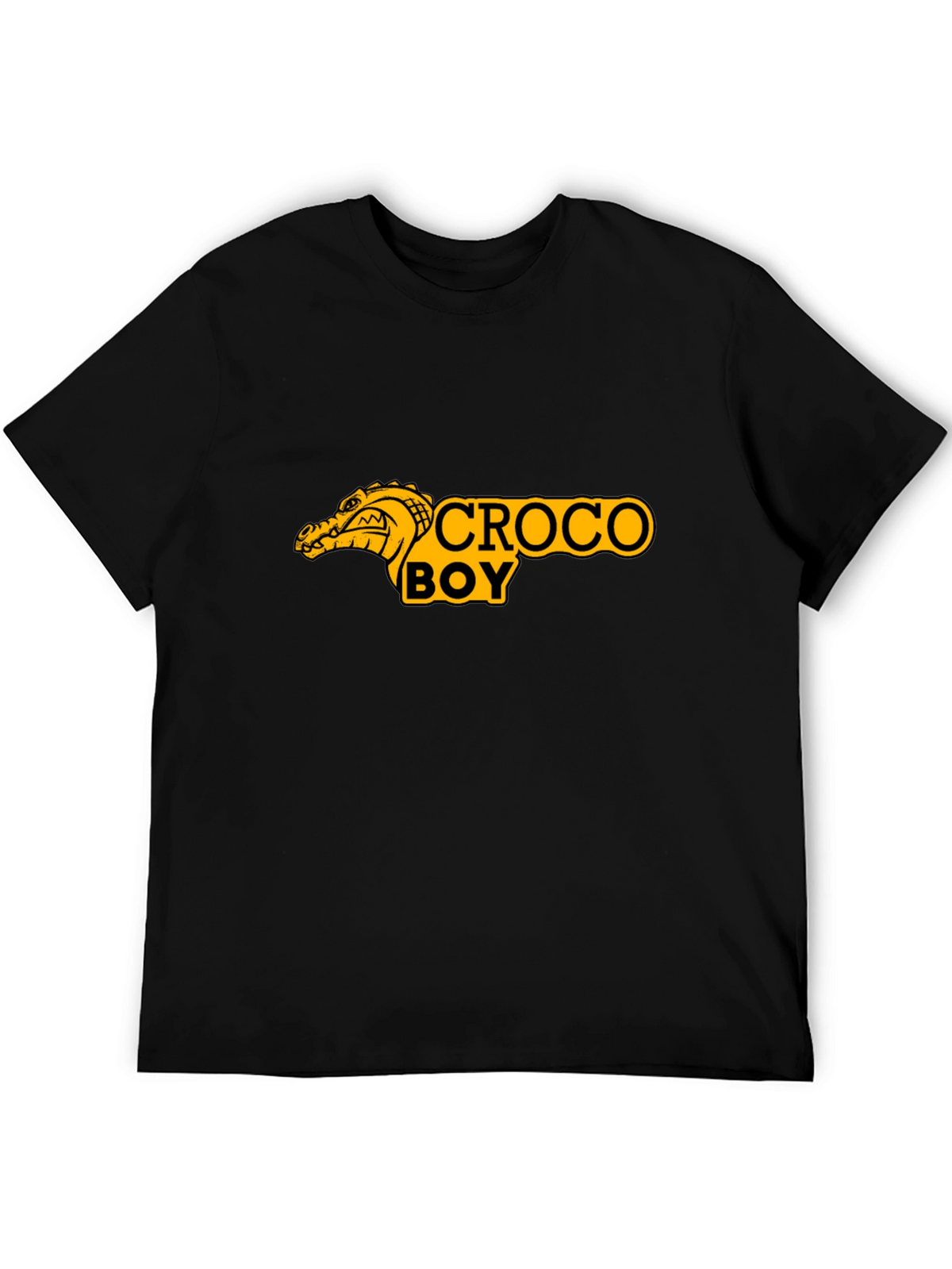 Croco Boy Graphic T-Shirt - Black Cotton Tee