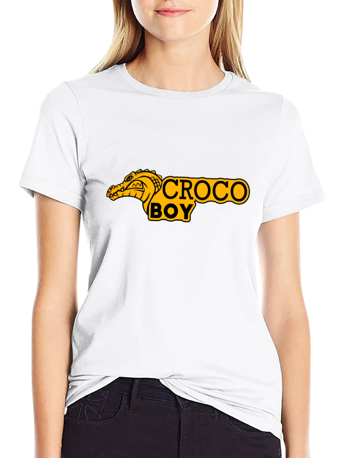 Croco Boy Graphic T-Shirt - Black Cotton Tee