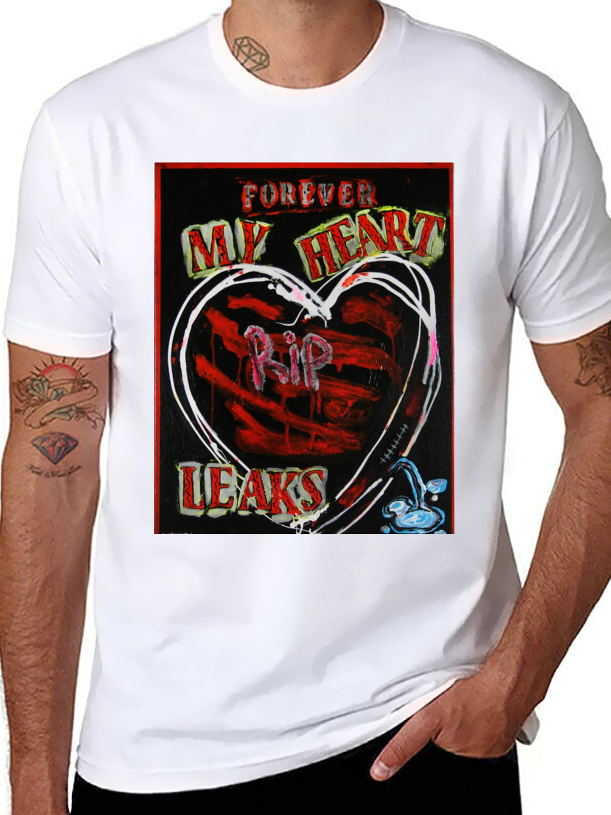 RIP Heart Leaks Graphic Tee