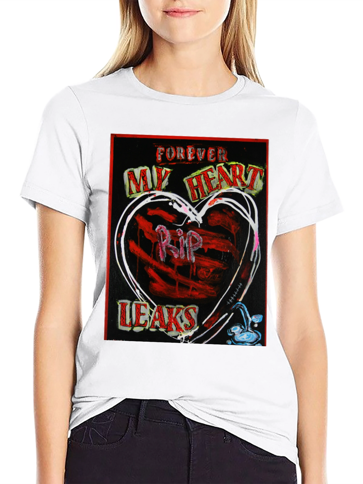 RIP Heart Leaks Graphic Tee
