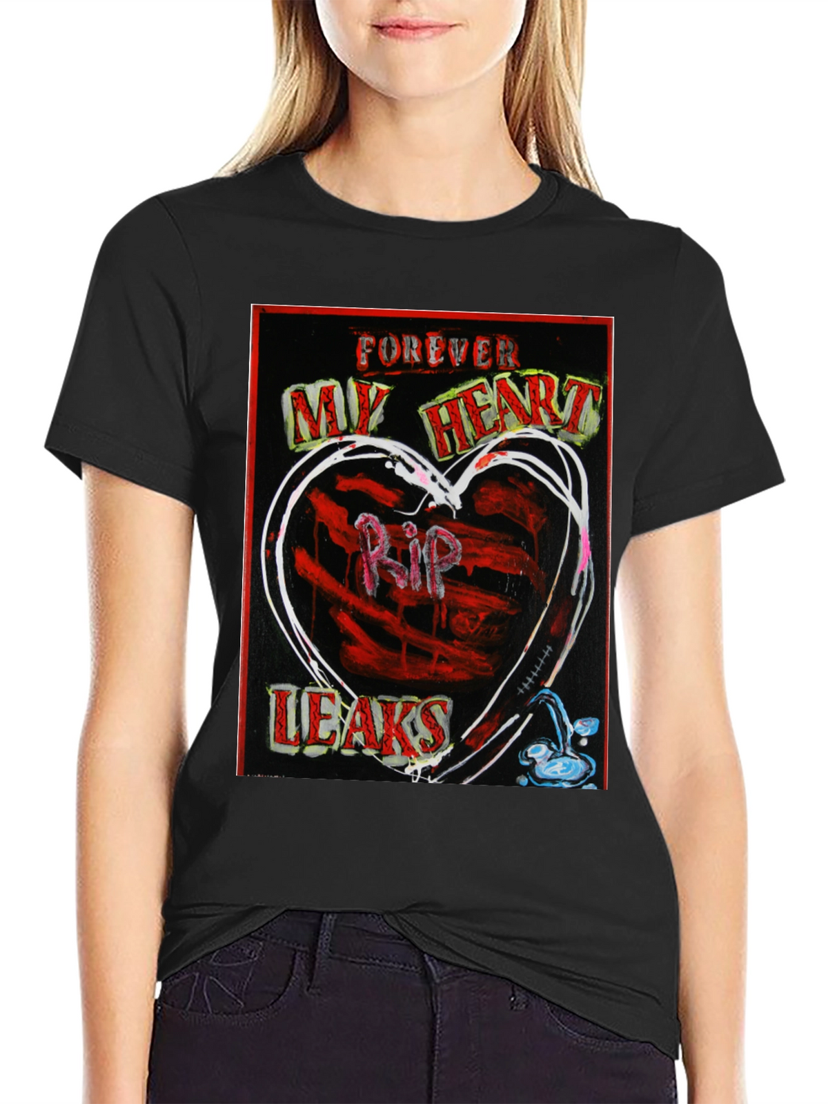 RIP Heart Leaks Graphic Tee