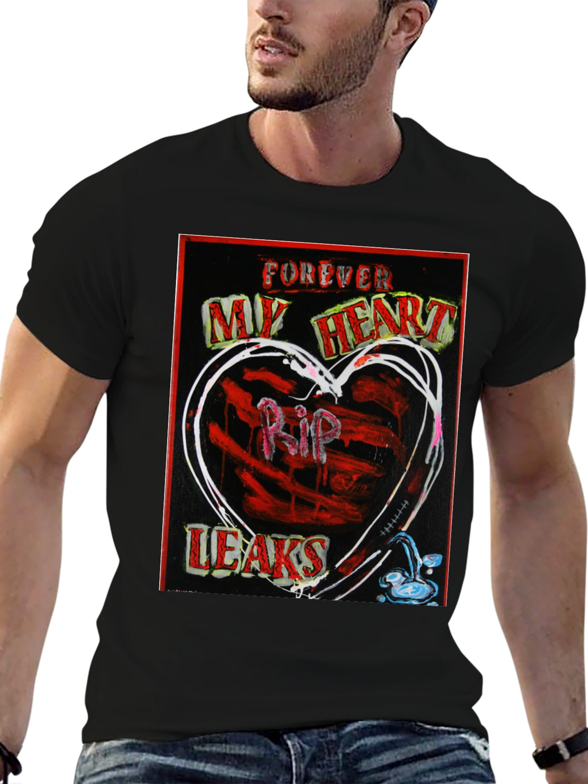 RIP Heart Leaks Graphic Tee