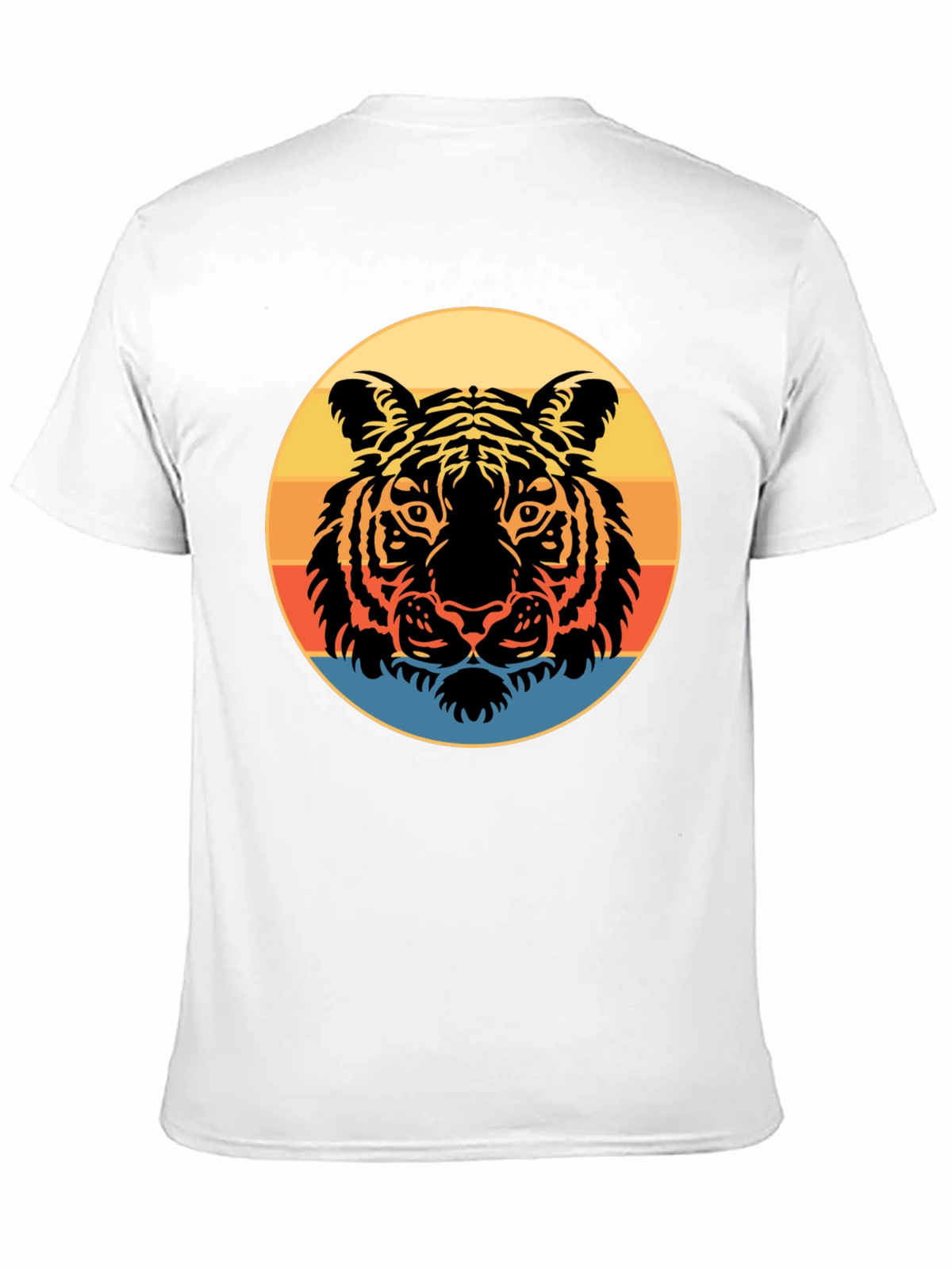 Retro Tiger Graphic Tee - Stylish Mens Black T-Shirt