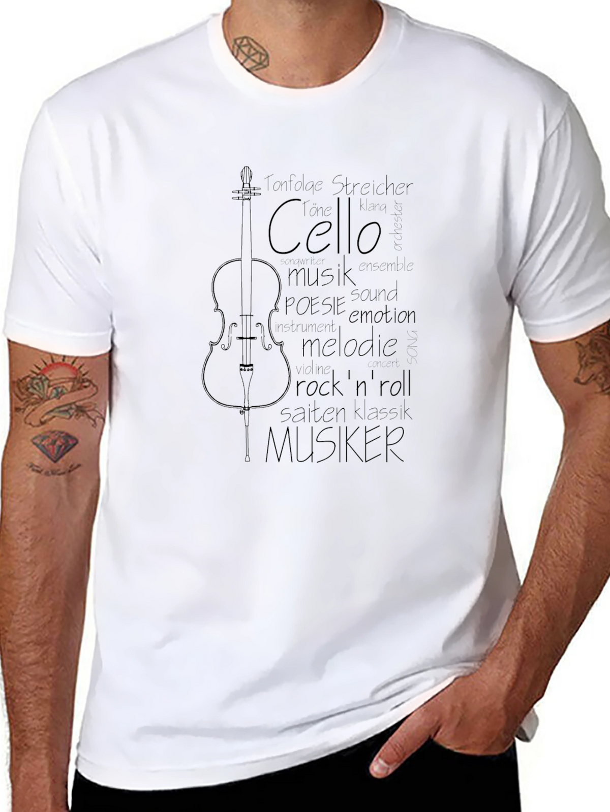 Cello Music T-Shirt - Musician Word Art