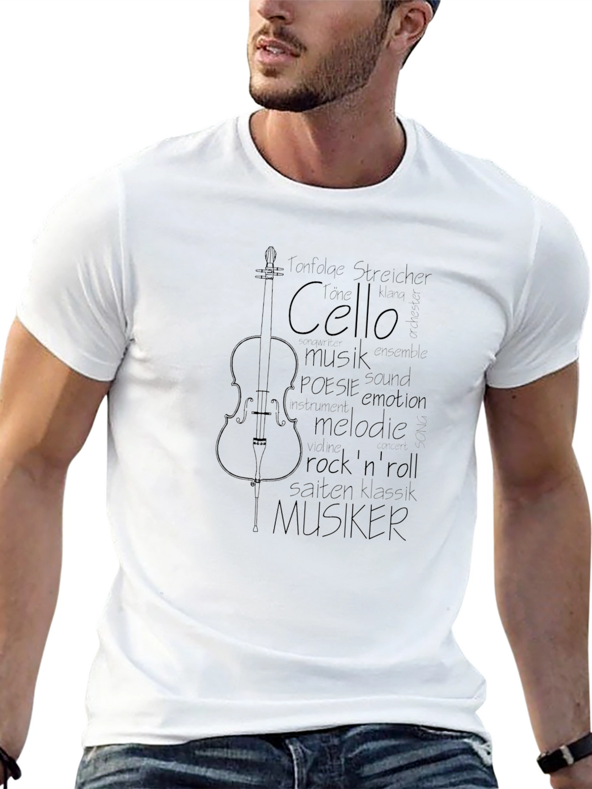 Cello Music T-Shirt - Musician Word Art