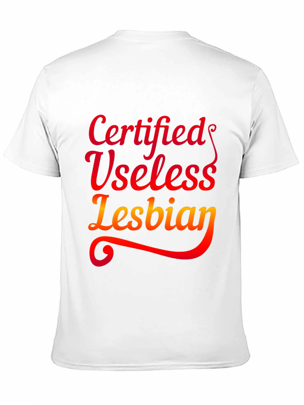 Certified Useless Lesbian Graphic Tee - Black T-Shirt