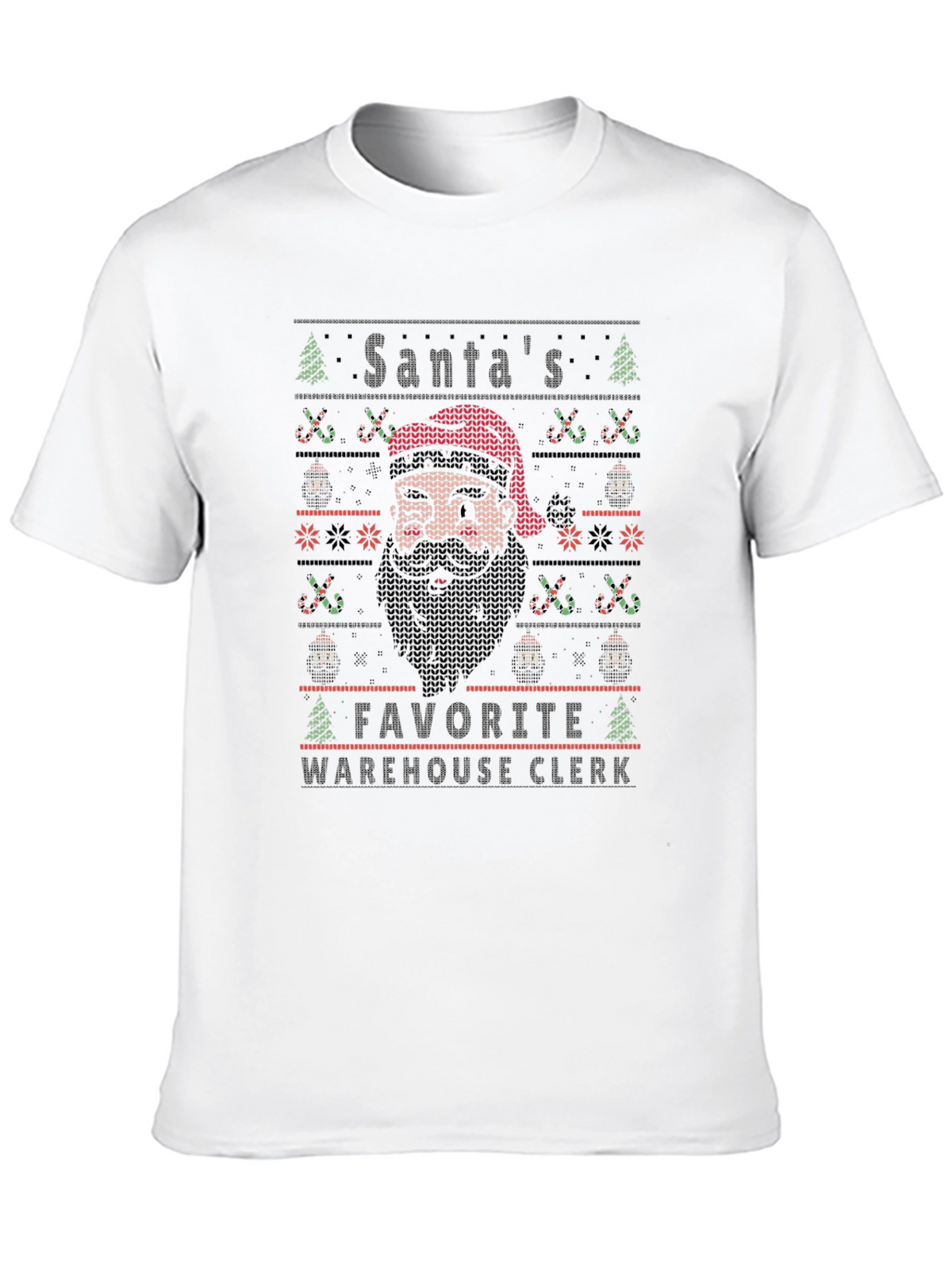 Santas Favorite Warehouse Clerk Ugly Christmas Sweater T-Shirt