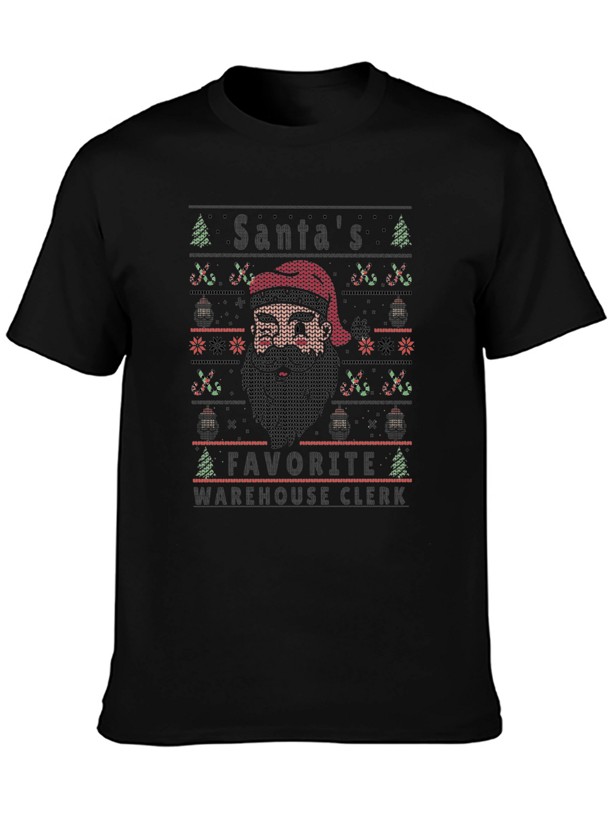 Santas Favorite Warehouse Clerk Ugly Christmas Sweater T-Shirt