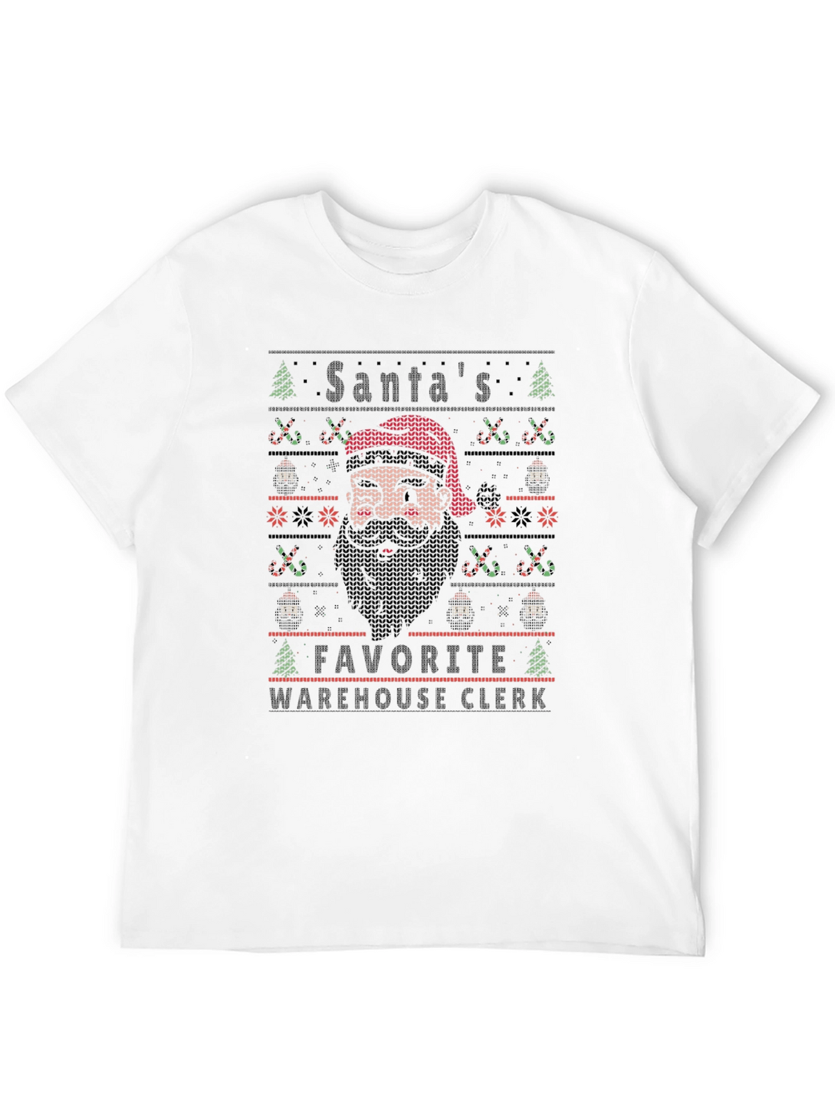 Santas Favorite Warehouse Clerk Ugly Christmas Sweater T-Shirt