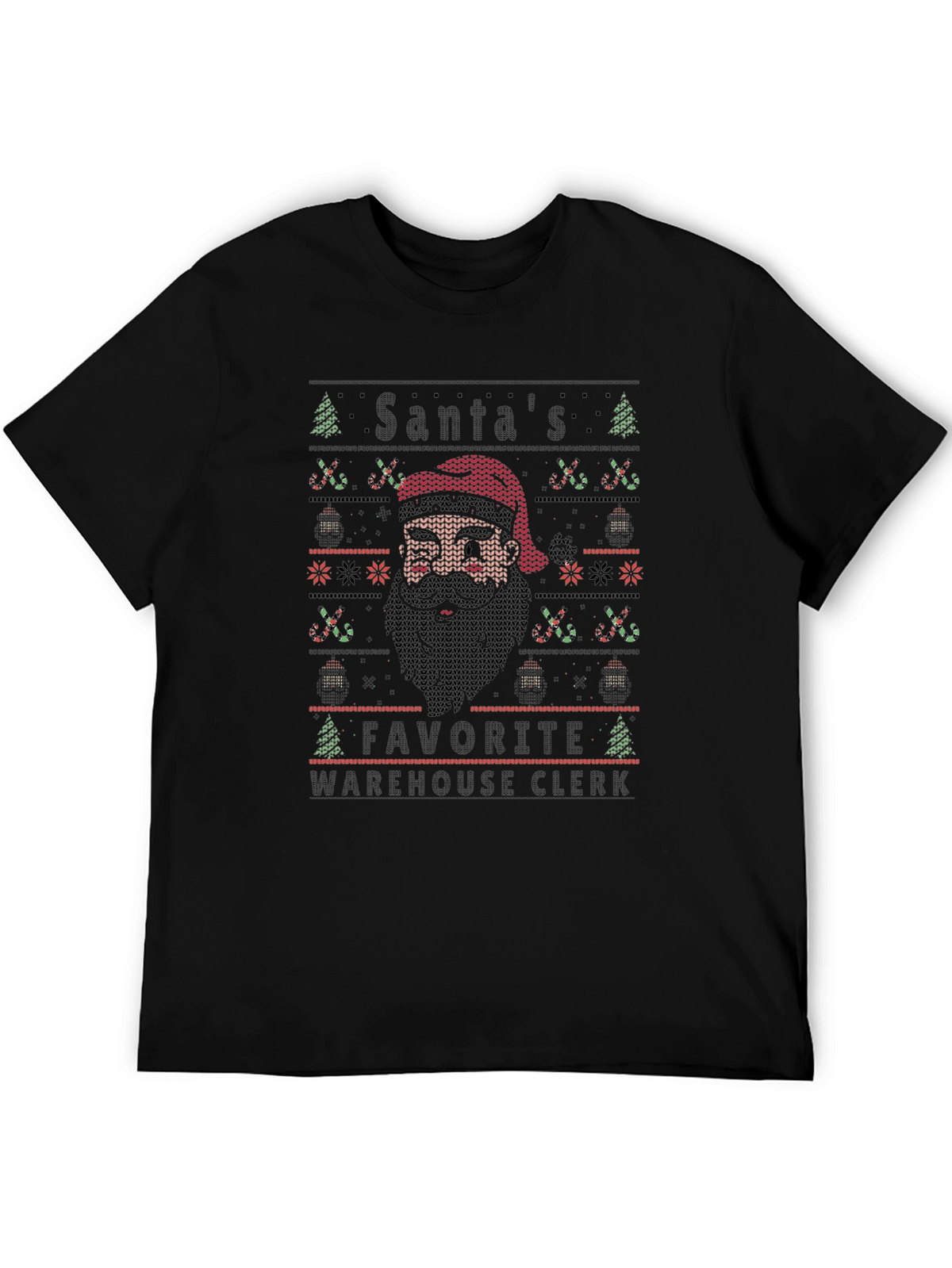Santas Favorite Warehouse Clerk Ugly Christmas Sweater T-Shirt