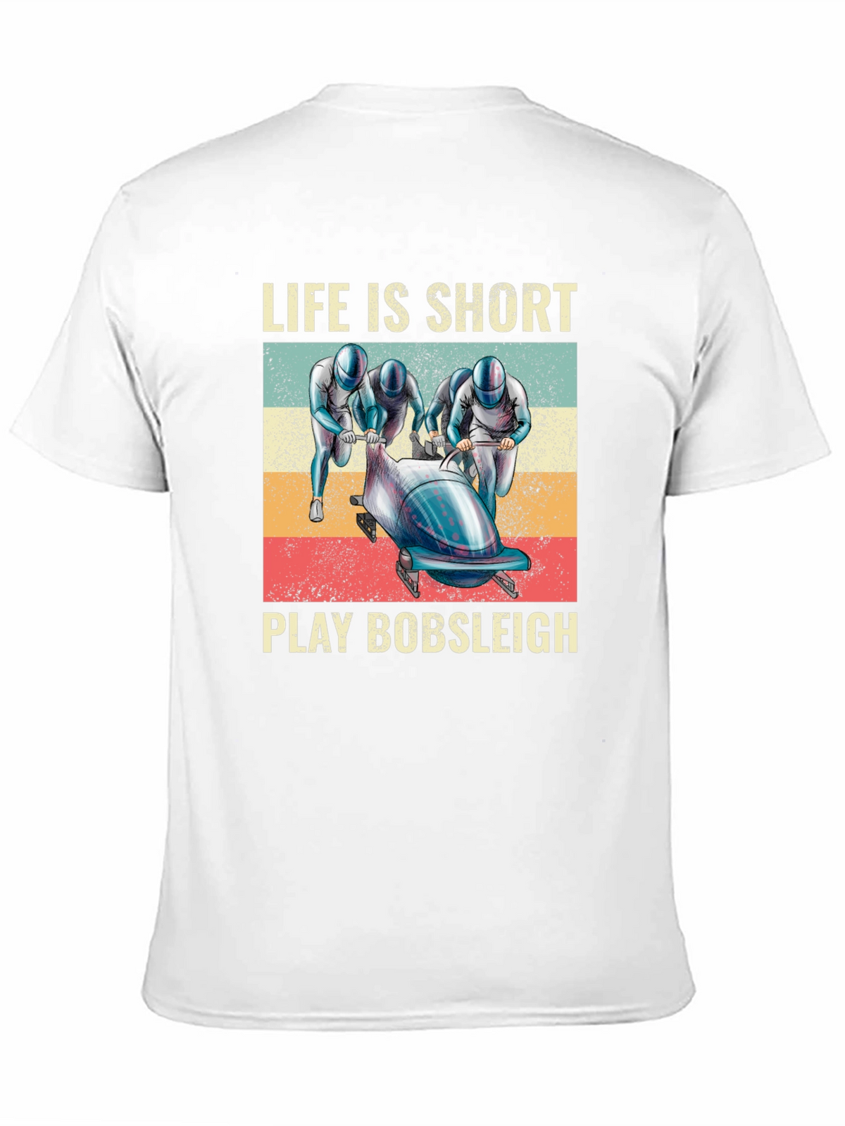 Life Is Short Play Bobsleigh Black T-Shirt