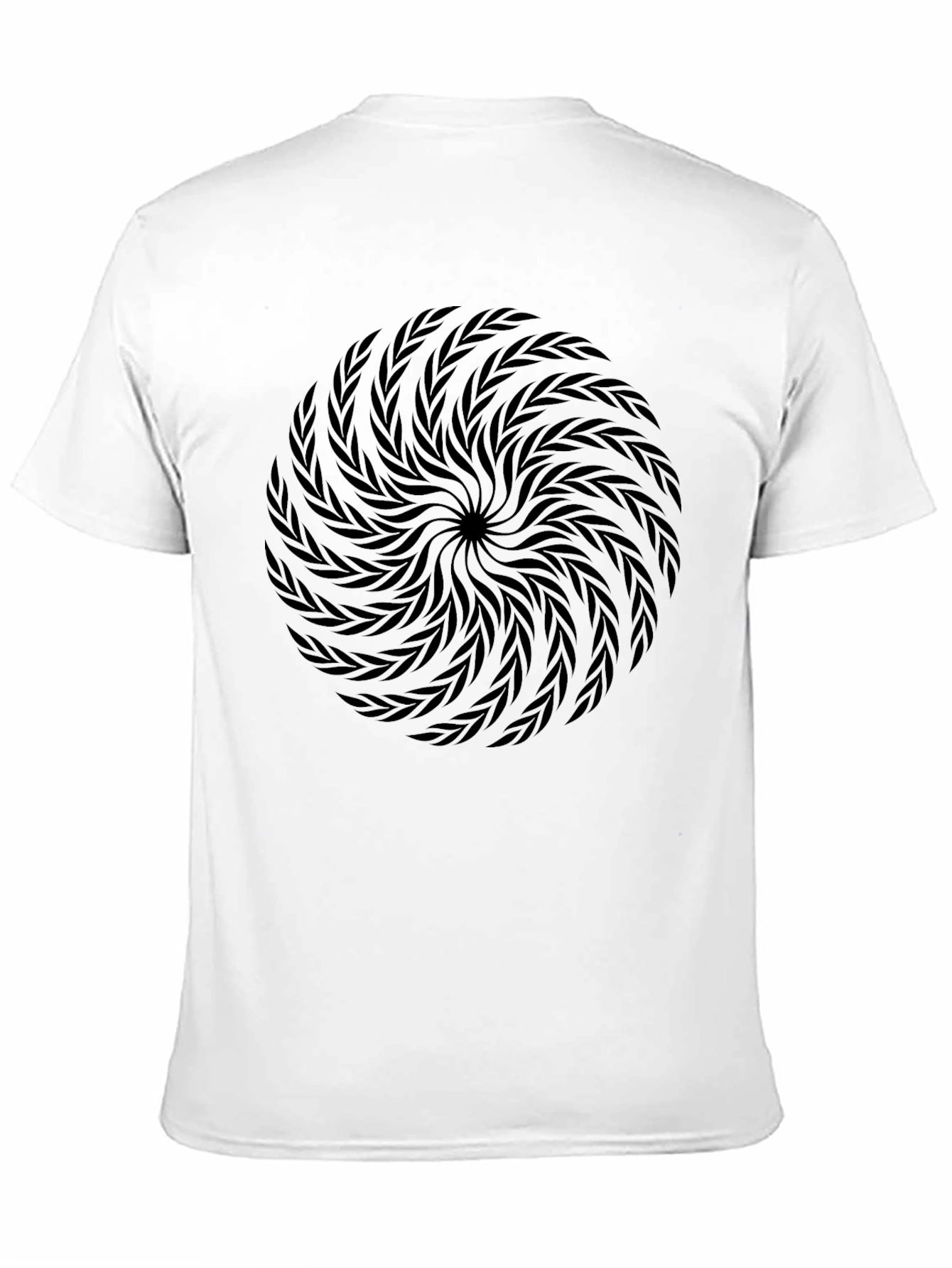 Abstract Swirl Graphic Black T-Shirt