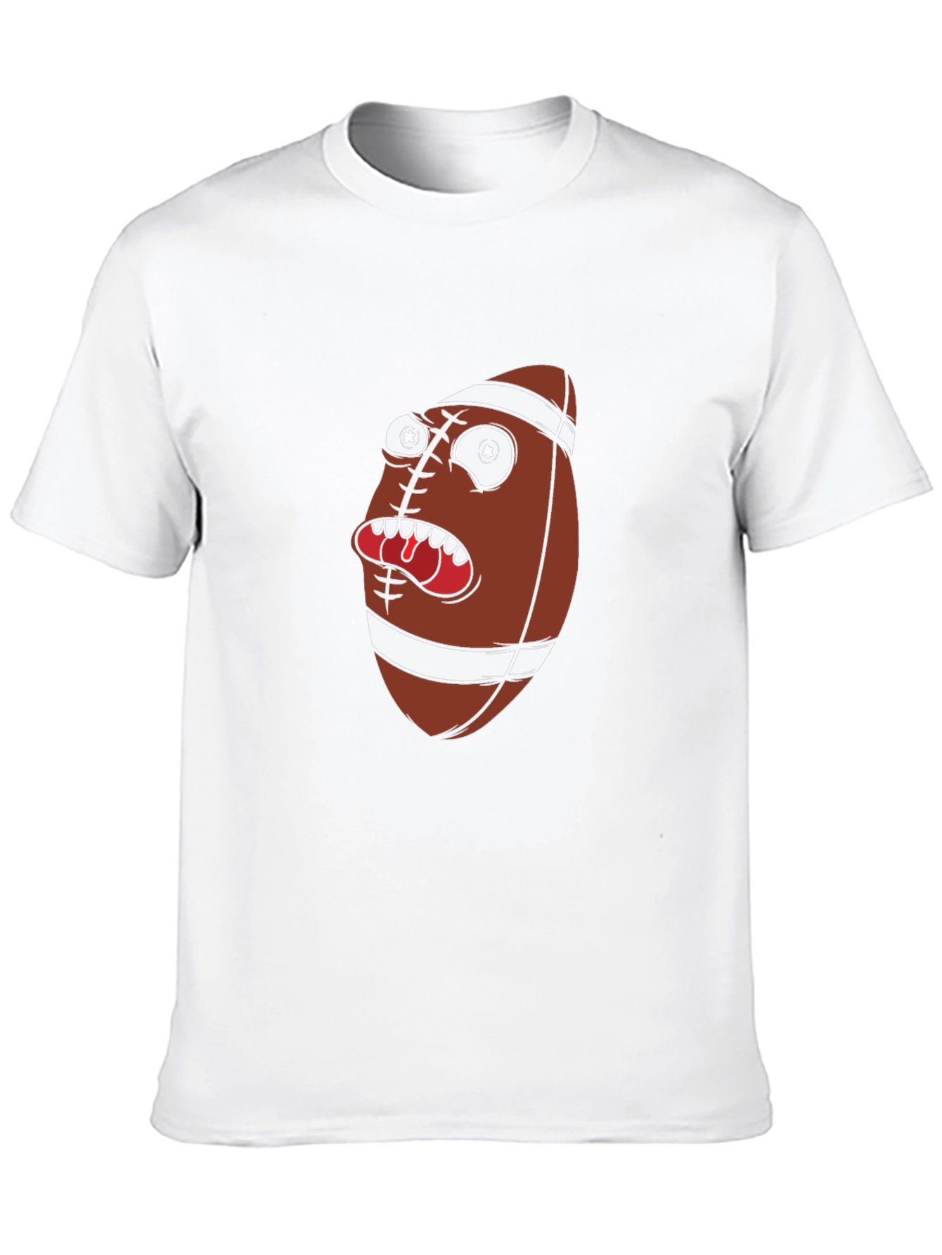 Funny Football Cartoon Graphic Tee - Black