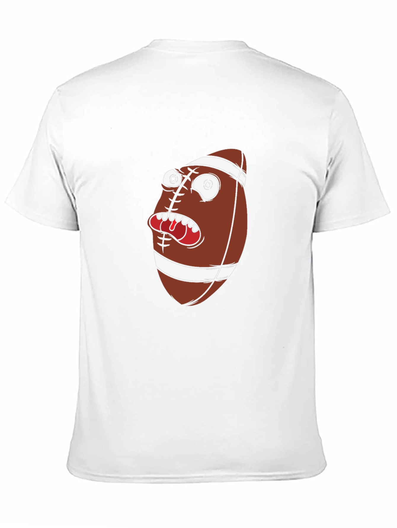 Funny Football Cartoon Graphic Tee - Black