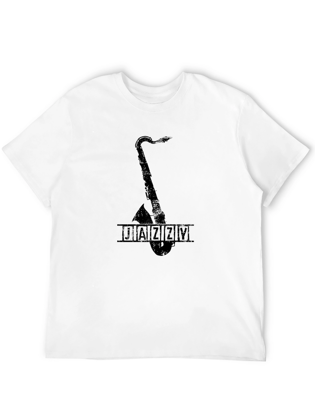 JAZZY Saxophone Graphic Black T-Shirt
