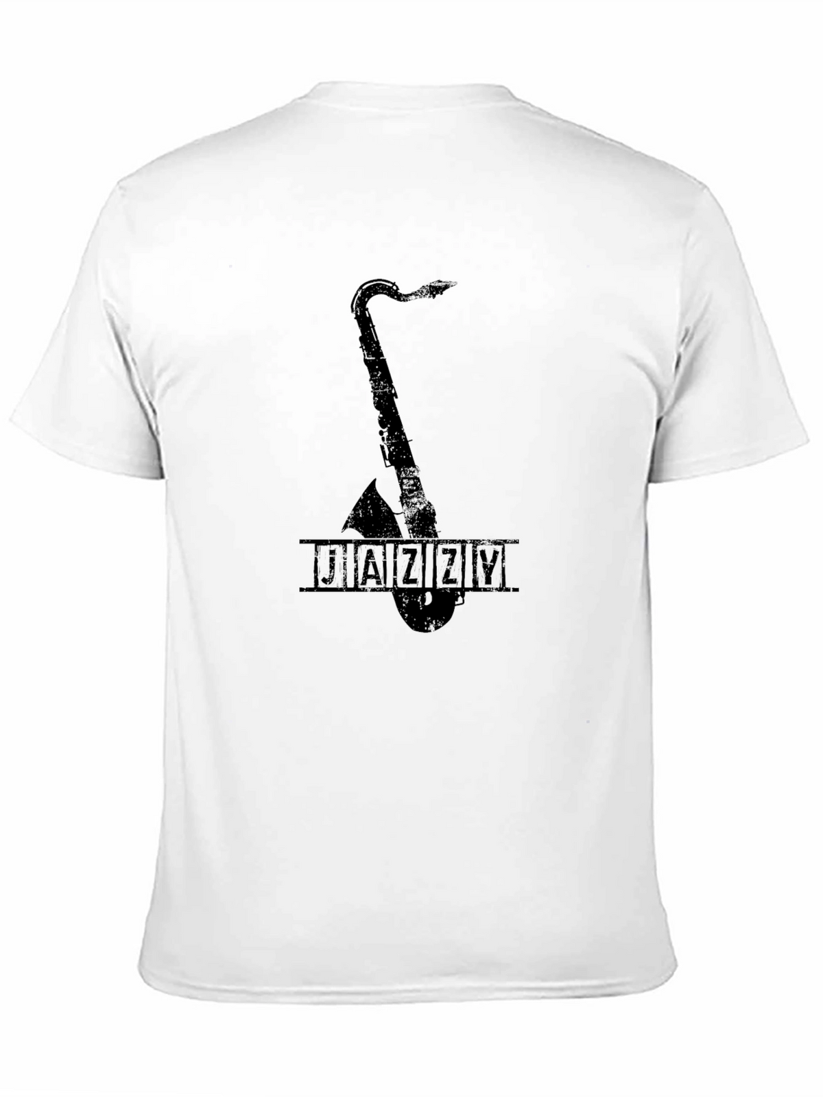 JAZZY Saxophone Graphic Black T-Shirt